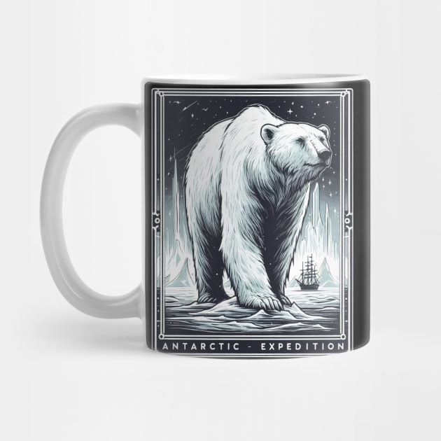 Monochromatic Antarctic Expedition Polar Bear by TomFrontierArt